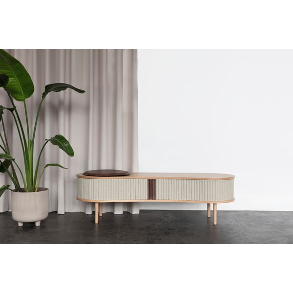 TV stolek v dekoru dubu v béžovo-přírodní barvě 140x40 cm Audacious – UMAGE-image-1