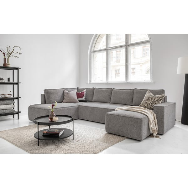 Světle šedá rozkládací rohová pohovka (levý roh) Brave Dave – Miuform-image-4