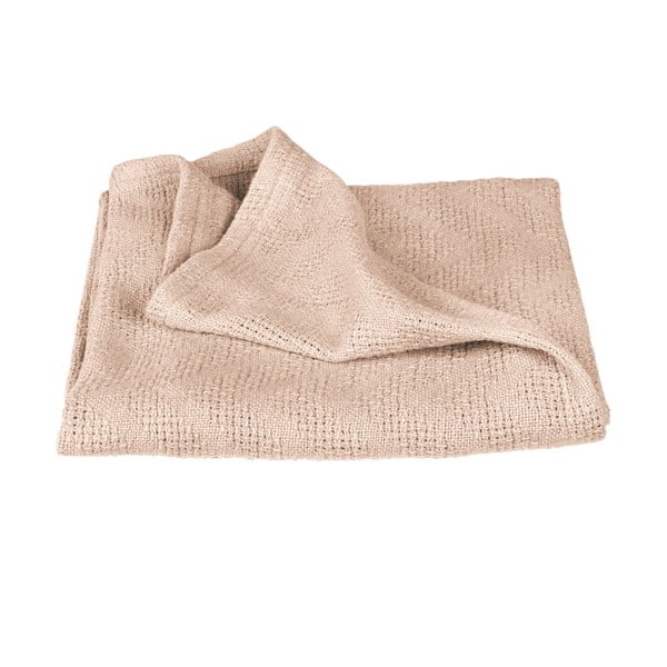 Béžová bavlněná pletená dětská deka 80x80 cm Frosty Almond – Roba