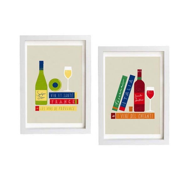 Dva plakáty French&Italian wine art