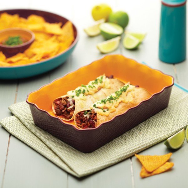 Zapékací mísa na burritos Kitchen Craft Mexican Flavour, fialová -image-1