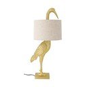 Stolní lampa ve zlaté barvě s textilním stínidlem (výška 73 cm) Heron – Bloomingville