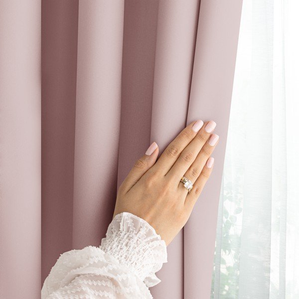 Starorůžový dimout závěs 140x250 cm Carli Tie – Restilo-image-3