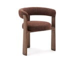 Hnědé jídelní křeslo s područkami z jasanového dřeva Granite – Kave Home