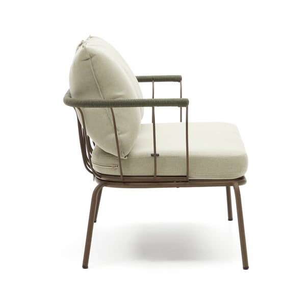 Světle zelená/béžová zahradní pohovka Salguer – Kave Home-image-3