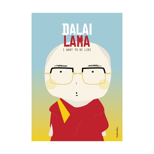 Plakát NiñaSilla Dalai Lama, 21 x 42 cm
