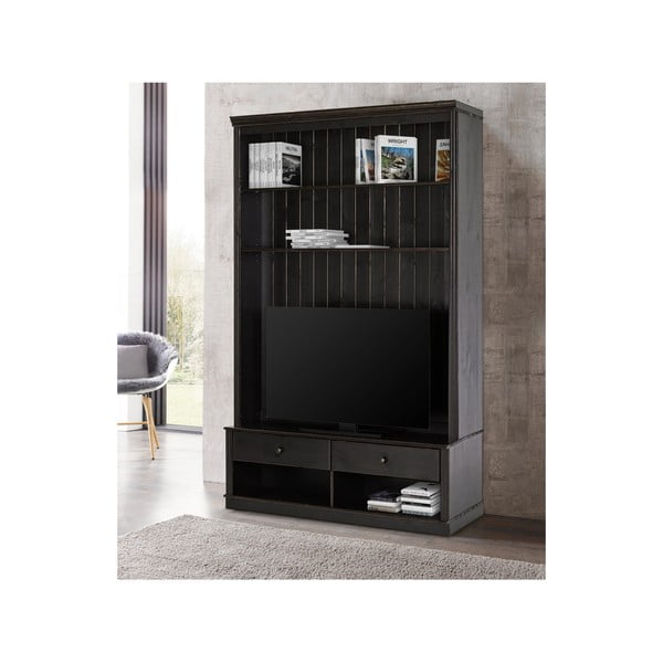 Hnědá TV sestava z borovicového dřeva 140x223 cm Anita – Støraa-image-3