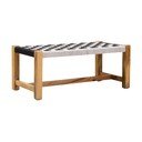 Černobílá dřevěná lavice Satna – Premier Housewares