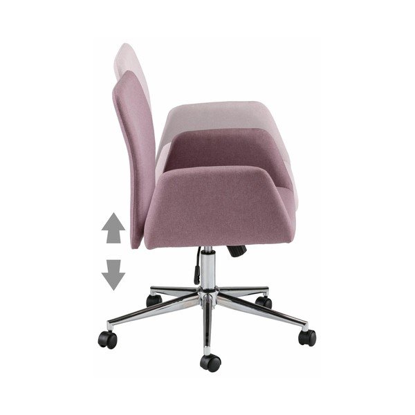 Růžová kancelářská židle na kolečkách s područkami Støraa Bendy-image-3
