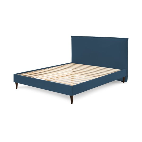 Modrá čalouněná dvoulůžková postel s roštem 180x200 cm Sary – Bobochic Paris