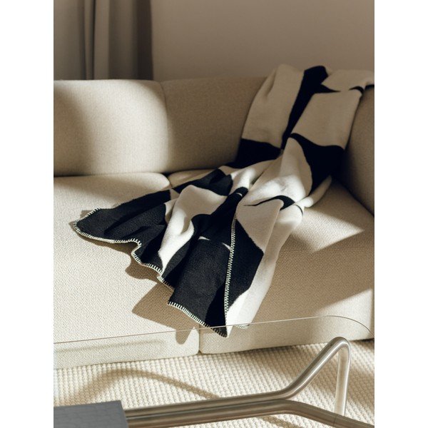 Černá/krémová deka 150x200 cm Tul – noo.ma-image-1