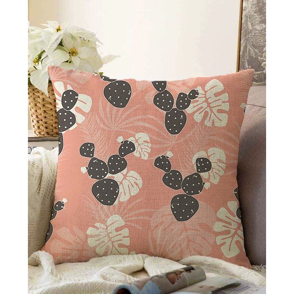 Oranžový povlak na polštář s příměsí bavlny Minimalist Cushion Covers Chenille, 55 x 55 cm