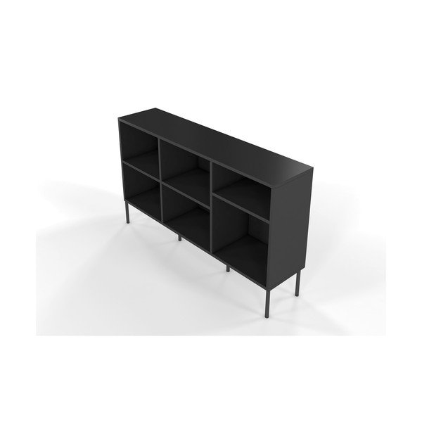 Černá knihovna 130x78 cm Mirka - Skandica-image-3