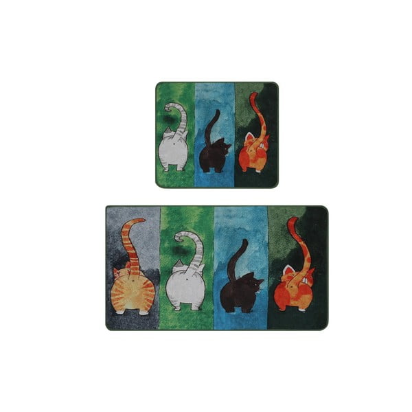 Koupelnové předložky v sadě 2 ks 60x100 cm Gatto Carino – Foutastic