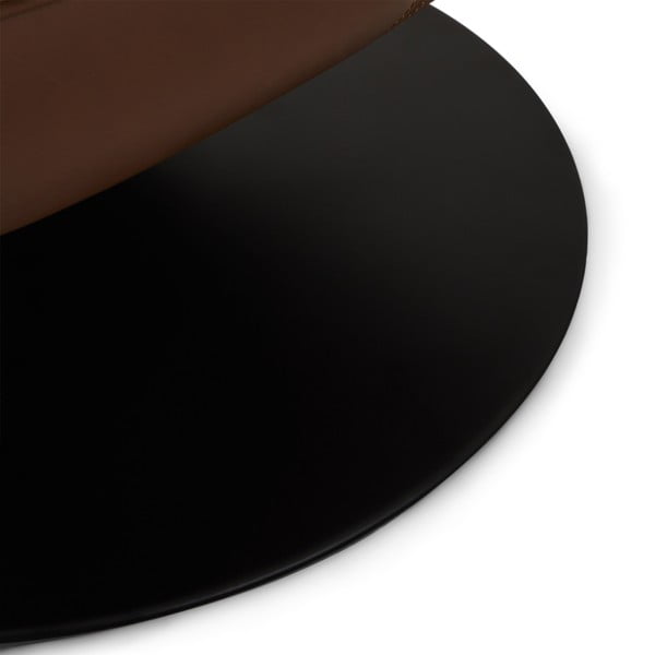 Tmavě hnědá kožená podnožka Miami – Furnhouse-image-1