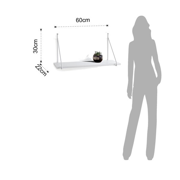 Bílá nástěnná polička Tomasucci Fast-image-3