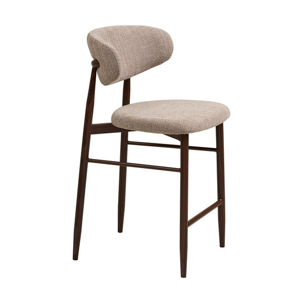 Béžová/tmavě hnědá čalouněná barová židle (výška sedáku 65 cm) Levanto – House Nordic-image-3