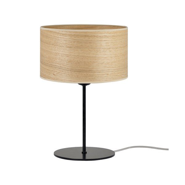 Béžová stolní lampa z přírodní dýhy Sotto Luce Tsuri S, ⌀ 25 cm