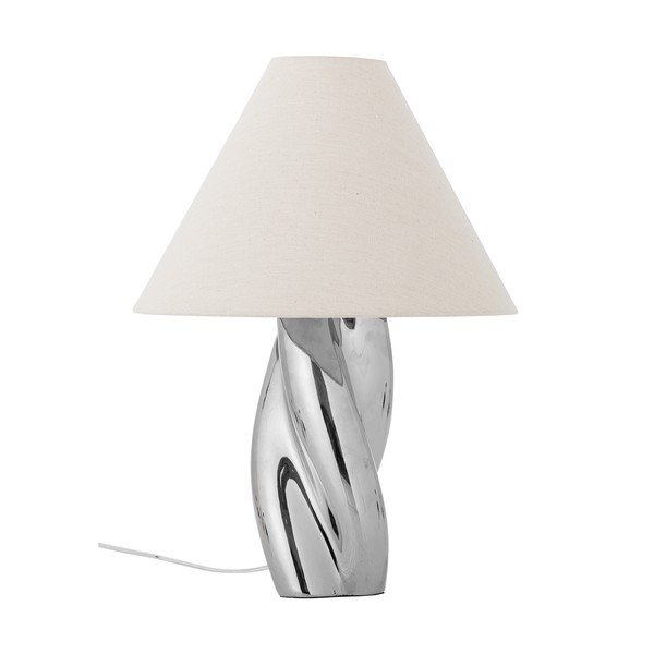 Stolní lampa ve stříbrné barvě s textilním stínidlem (výška 49 cm) Silva – Bloomingville