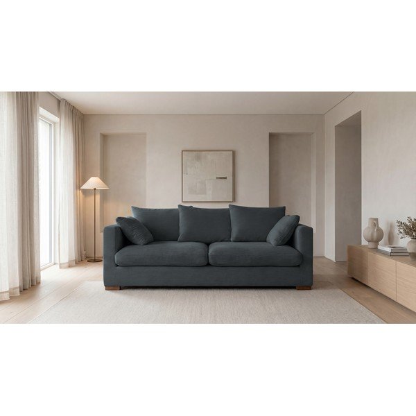 Šedá manšestrová pohovka 220 cm Comfy – Scandic-image-4