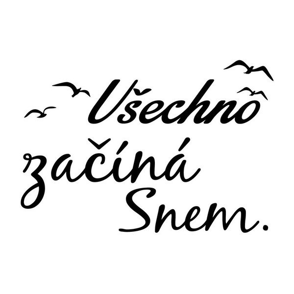 Samolepka na zeď s citátem Ambiance Všechno začíná snem-image-2