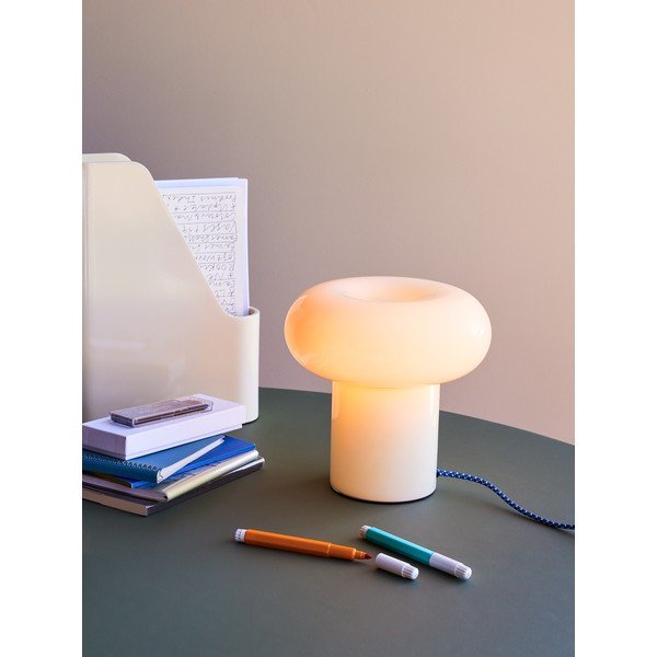 Světle zelená skleněná stolní lampa (výška 22 cm) Hues – Hübsch-image-1