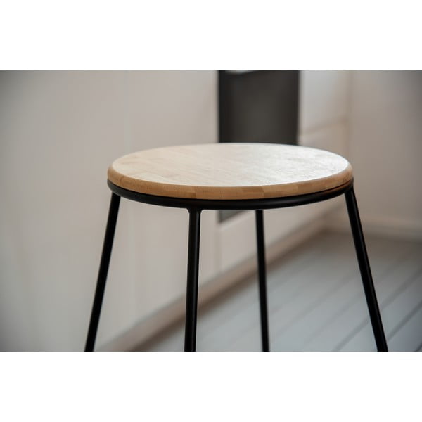 Barové židle v černo-přírodní barvě v sadě 2 ks (výška sedáku 70 cm) Loft – Wenko-image-3