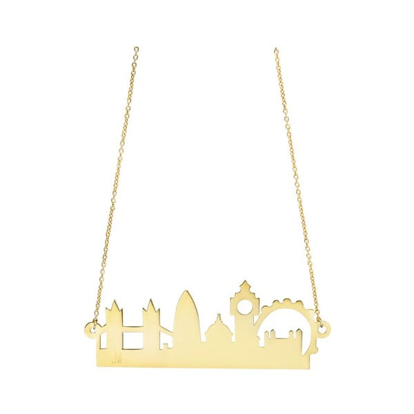 Náhrdelník London City Skyline, zlatý