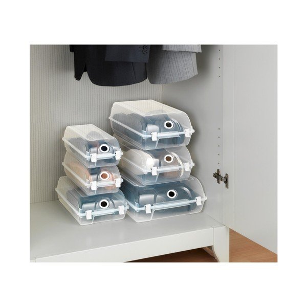Transparentní úložný box na boty Wenko Smart, šířka 19,5 cm-image-2