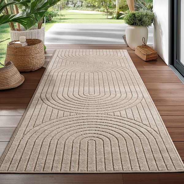 Béžový vnitřní a venkovní běhoun 80x250 cm Nova 1201 – Ayyildiz Carpets-image-1