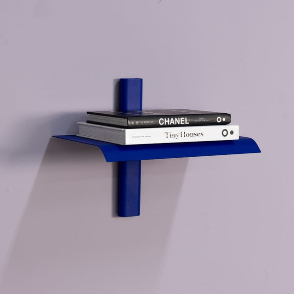 Modrá kovová police 28 cm Hola – Spinder Design-image-1