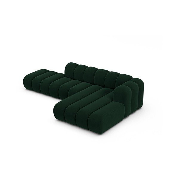 Tmavě zelená rohová pohovka (pravý roh) Lupine – Micadoni Home-image-2