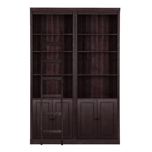 Hnědá knihovna z borovicového dřeva 148x223 cm Anita – Støraa