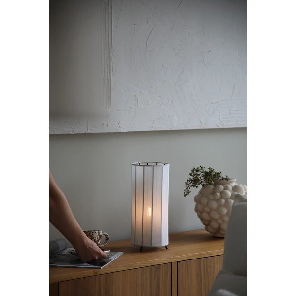 Černobílá stolní lampa s textilním stínidlem (výška 31,5 cm) Hikari – Markslöjd-image-1