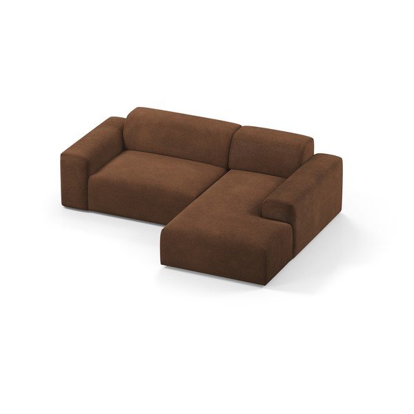 Hnědá manšestrová rohová pohovka Marie Claire Home Karen, 250 cm, pravý roh-image-3