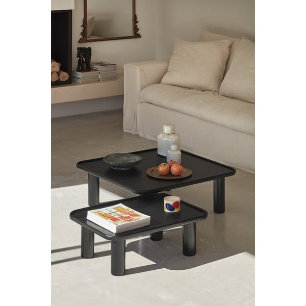 Sada 2 černých odkládacích stolků Teulat Nest-image-2