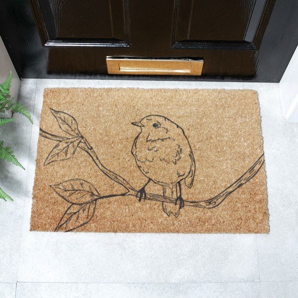 Rohožka z kokosového vlákna 40x60 cm Pencil Robin – Artsy Doormats-image-2