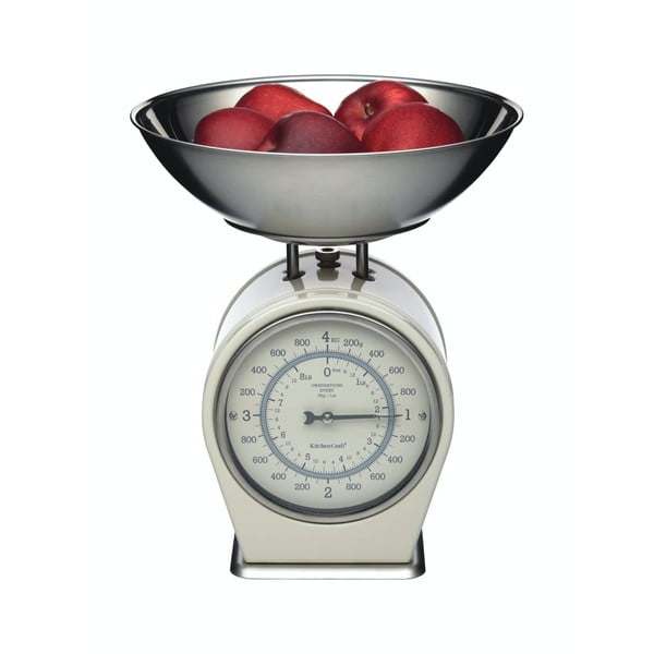 Krémová kuchyňská váha Kitchen Craft Living Nostalgia, nosnost 4 kg-image-3