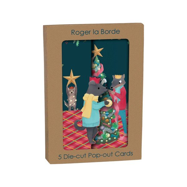 Přání s vánočním motivem v sadě 5 ks Animal Crackers  – Roger la Borde-image-1