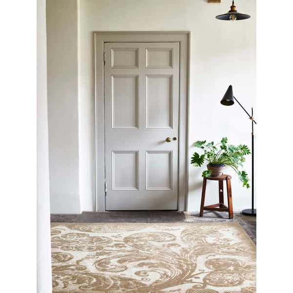 Béžový vlněný koberec 200x300 cm Damask – Agnella-image-1