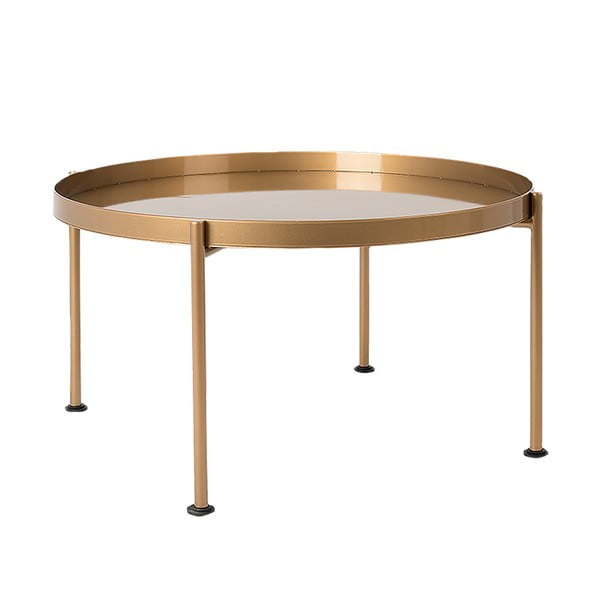 Konferenční stolek ve zlaté barvě Custom Form Hanna, ø 60 cm