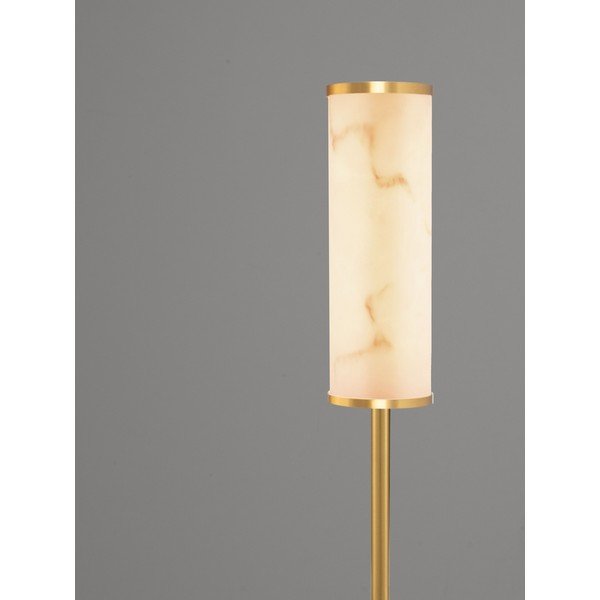 Bílá/v mosazné barvě LED stolní lampa v dekoru mramoru (výška 49 cm) Nolia – Nova Luce-image-1
