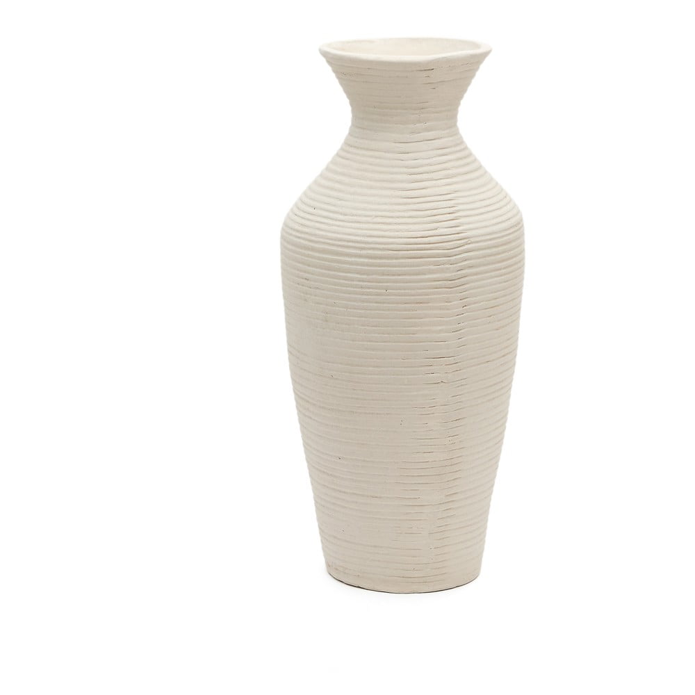 Krémová ručně vyrobená vysoká váza (výška 72 cm) Pria – Kave Home