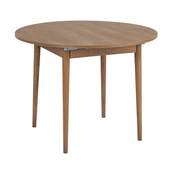 Kulatý rozkládací jídelní stůl s přídavnou deskou v dekoru dubu ø 100 cm Viona – Kalune Design