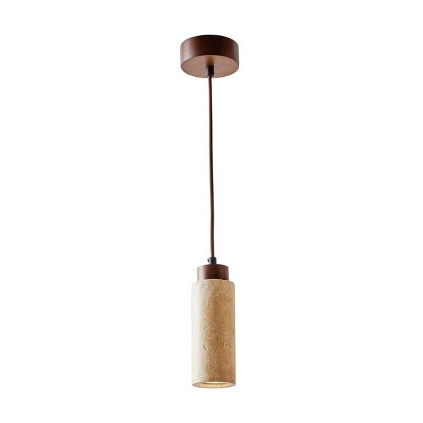 Béžové závěsné svítidlo s kamenným stínidlem ø 6,5 cm Selma – Opviq lights