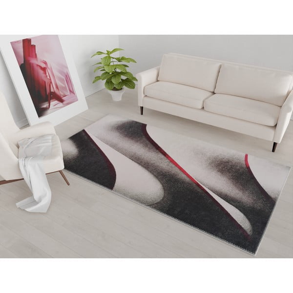 Bílo-černý pratelný koberec 180x120 cm - Vitaus-image-1