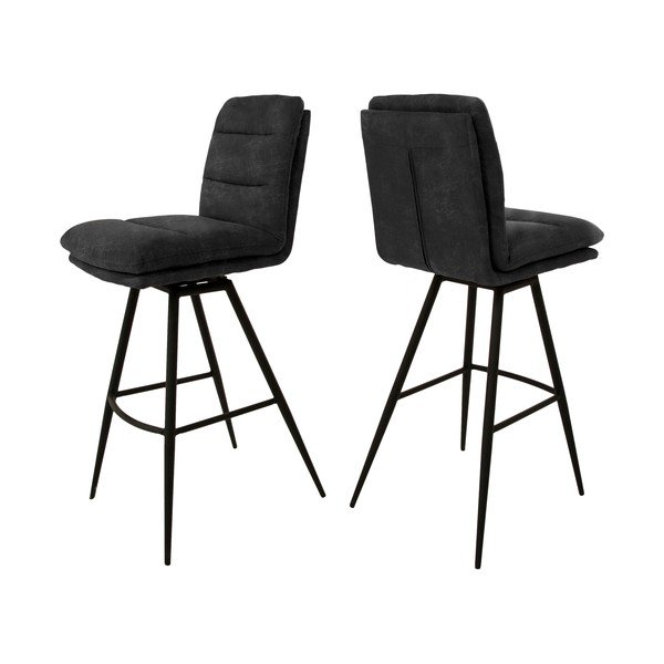 Tmavě šedá barová židle Canett Uri-image-2