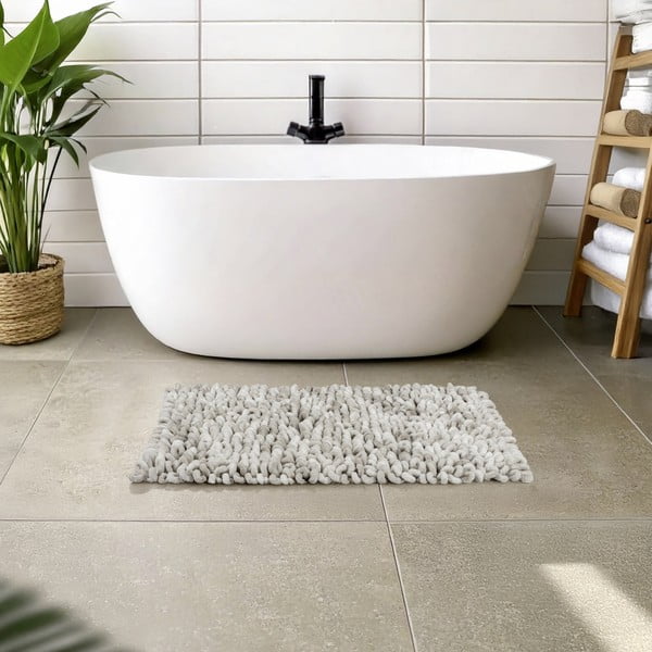 Šedobéžová textilní koupelnová předložka 60x90 cm Lerici – Wenko-image-1