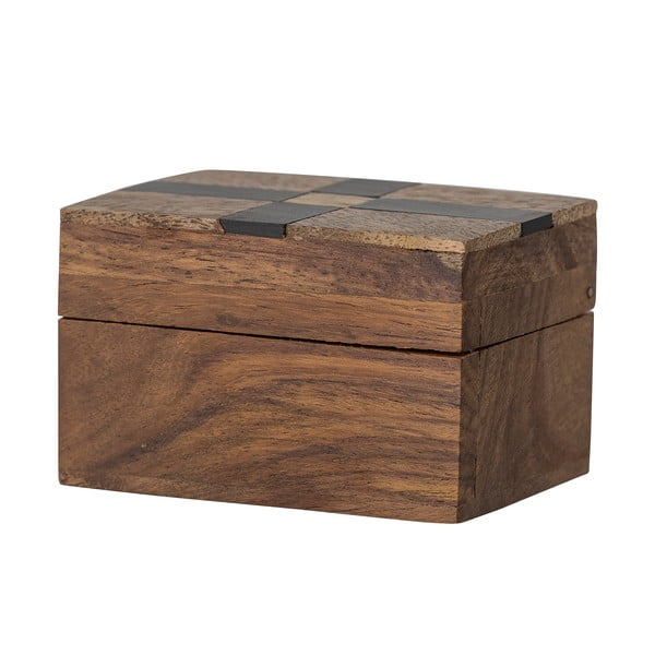 Hnědý dekorativní dřevěný úložný box 6,5x4,5x4 cm Cemile – Bloomingville
