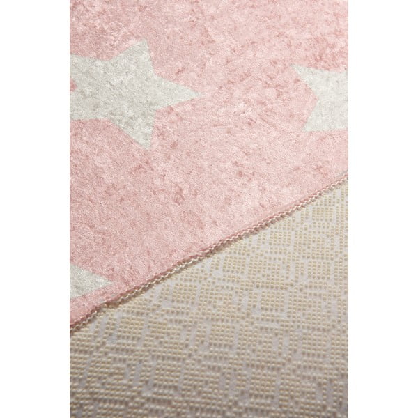 Růžový dětský protiskluzový koberec Conceptum Hypnose Stars, 140 x 190 cm-image-3